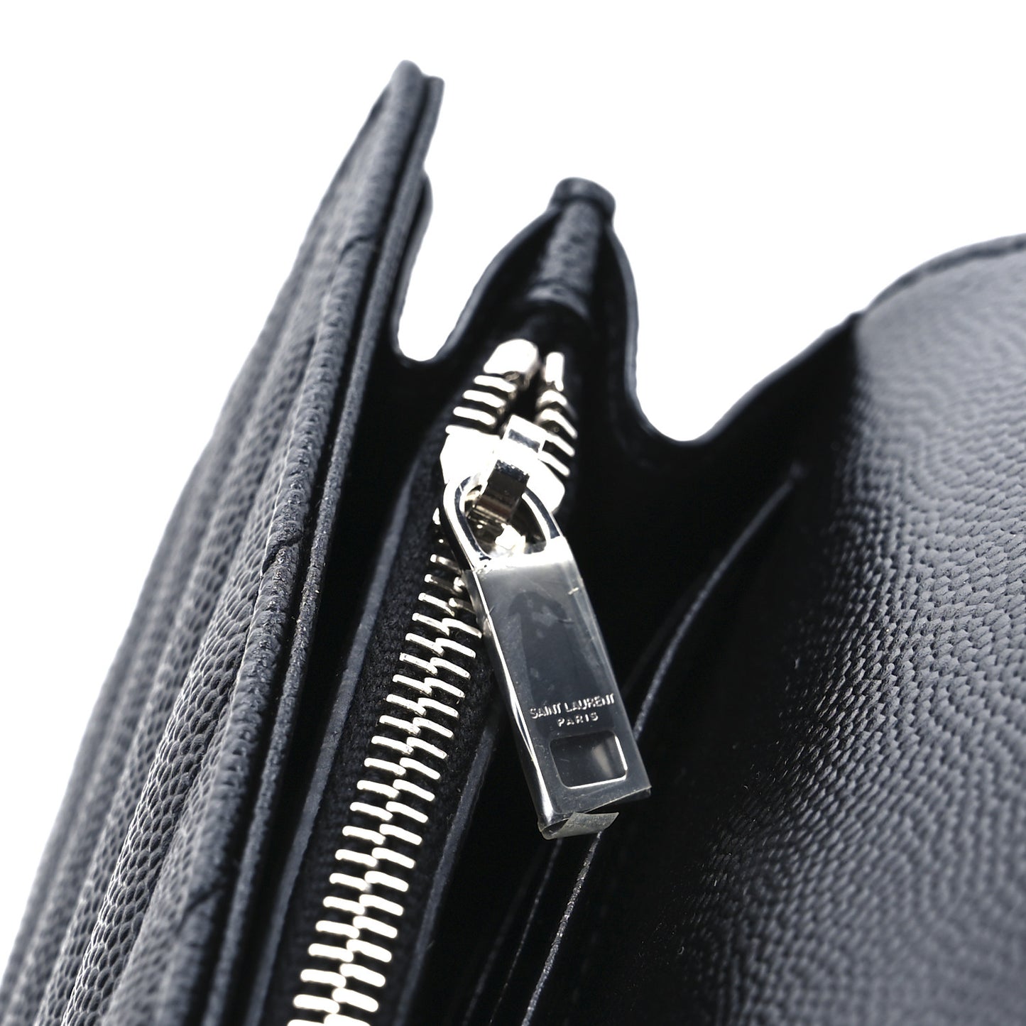 Grain De Poudre Matelasse Chevron Monogram Chain Wallet Black