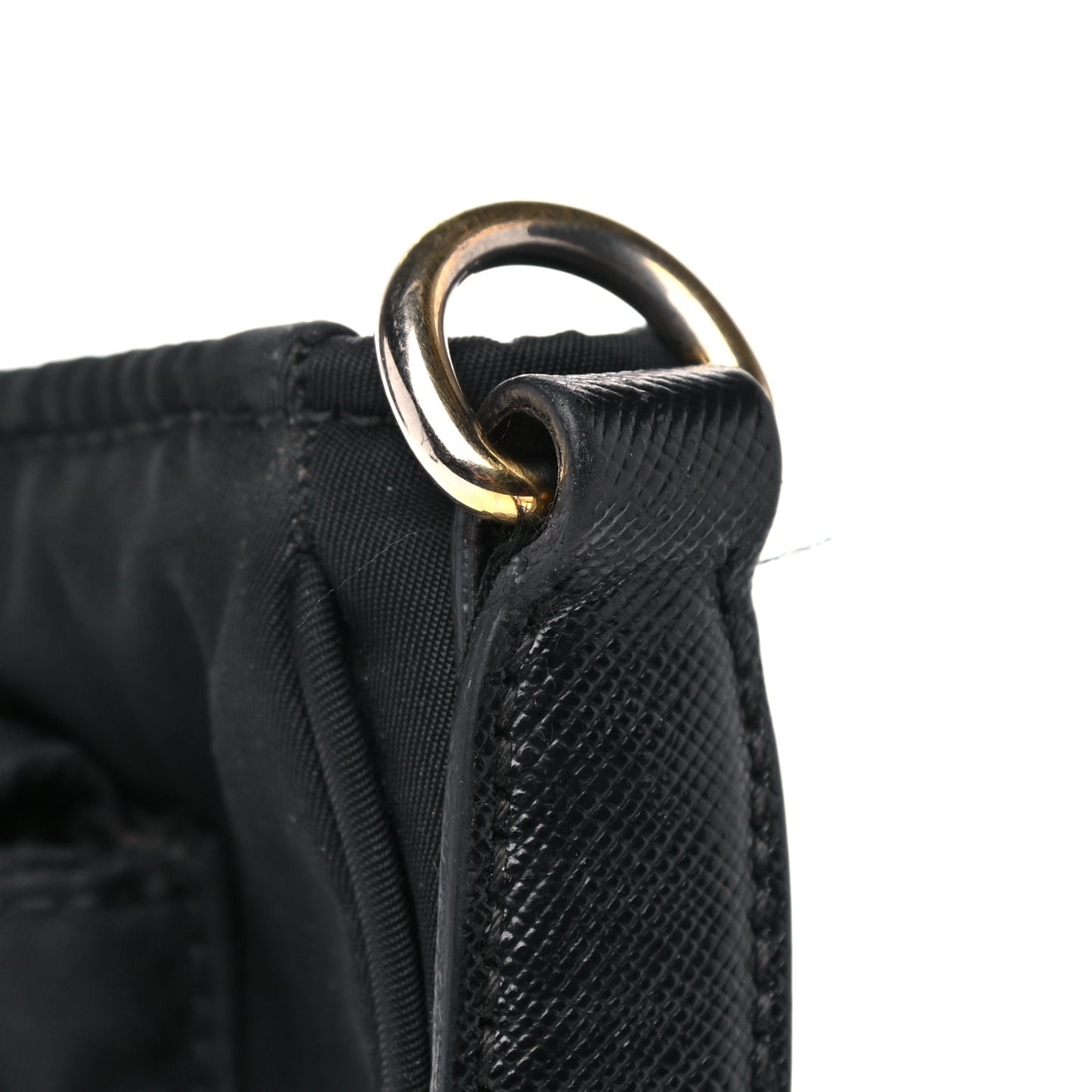 Nylon Saffiano Crossbody Bag Black