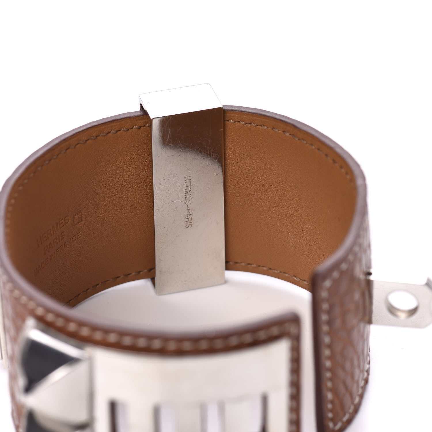 Hermes Shiny Alligator Collier De Chien CDC Bracelet S Fauve 5 of 8