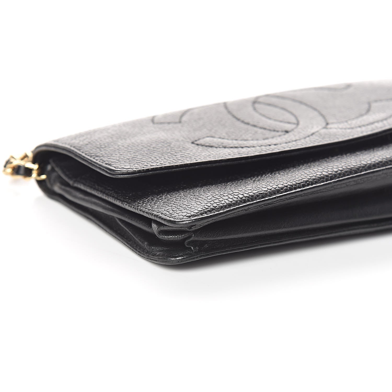 Chanel Caviar Timeless CC Wallet On Chain WOC Black 6 of 10