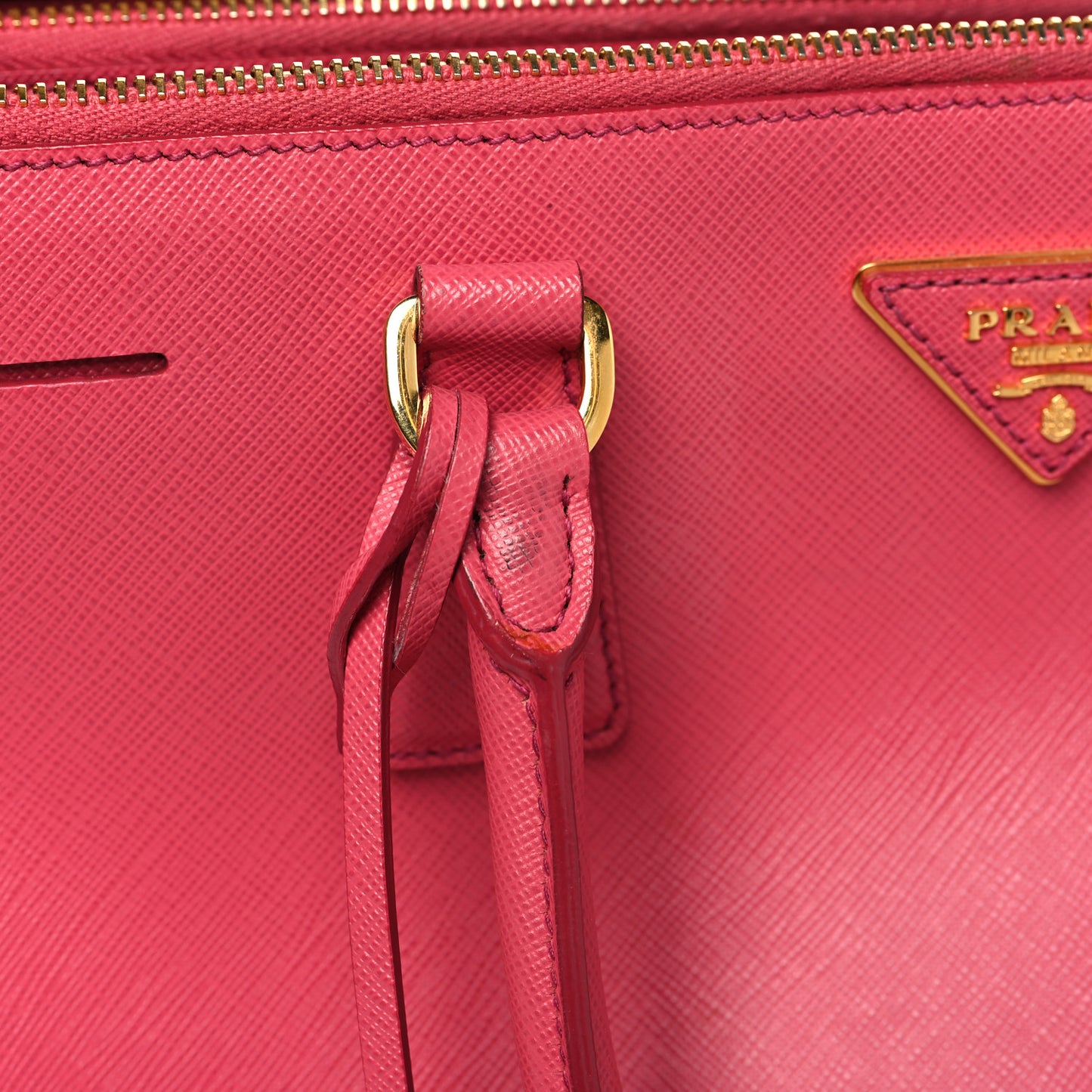 Saffiano Large Galleria Double Zip Tote Peonia
