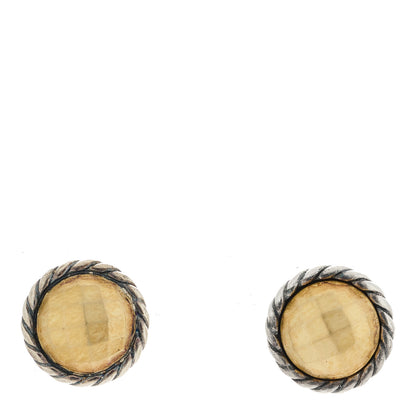 David Yurman Sterling Silver 18K Yellow Gold Petite Chatelaine Earrings 1 of 4