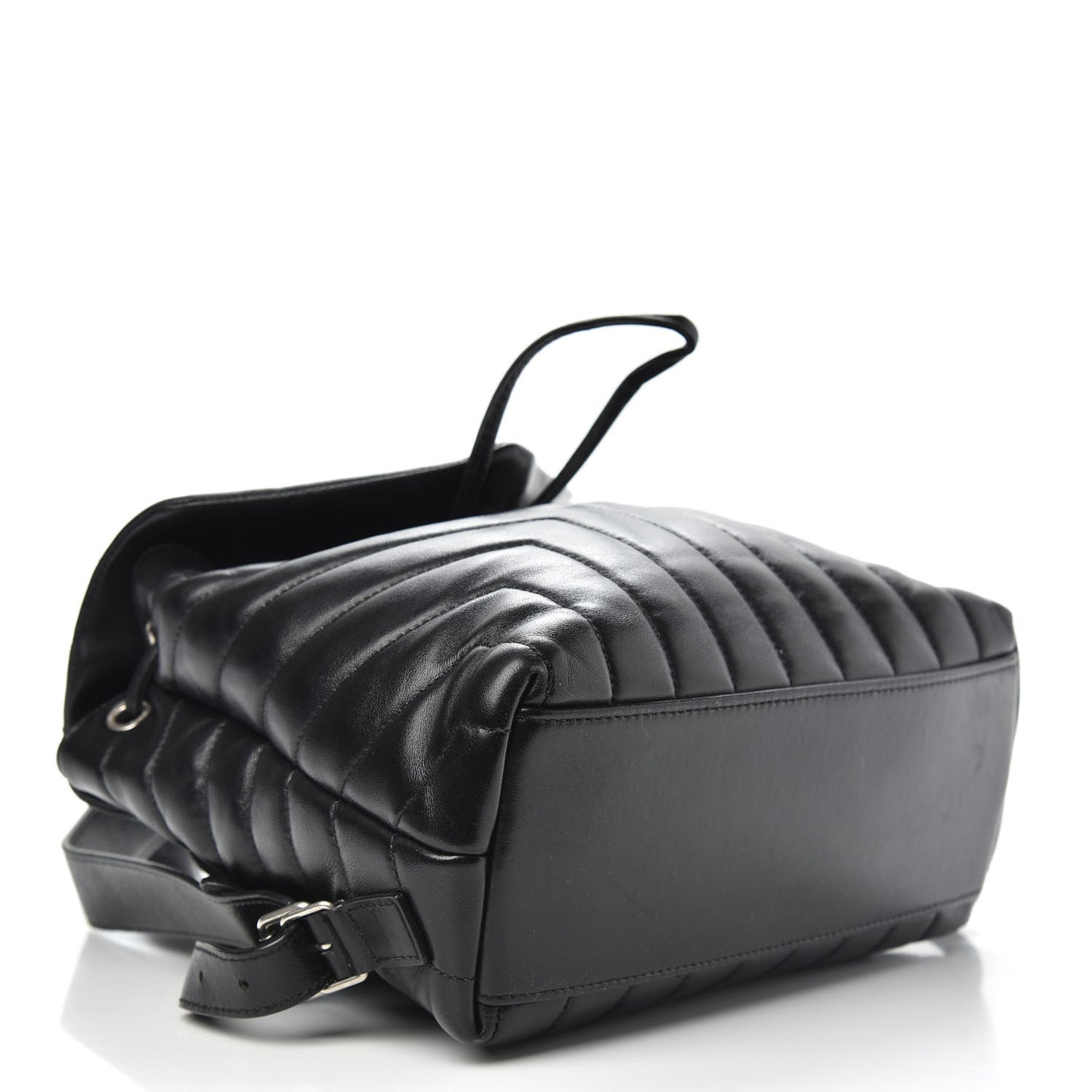 Calfskin Y Quilted Monogram Small Loulou Backpack Black