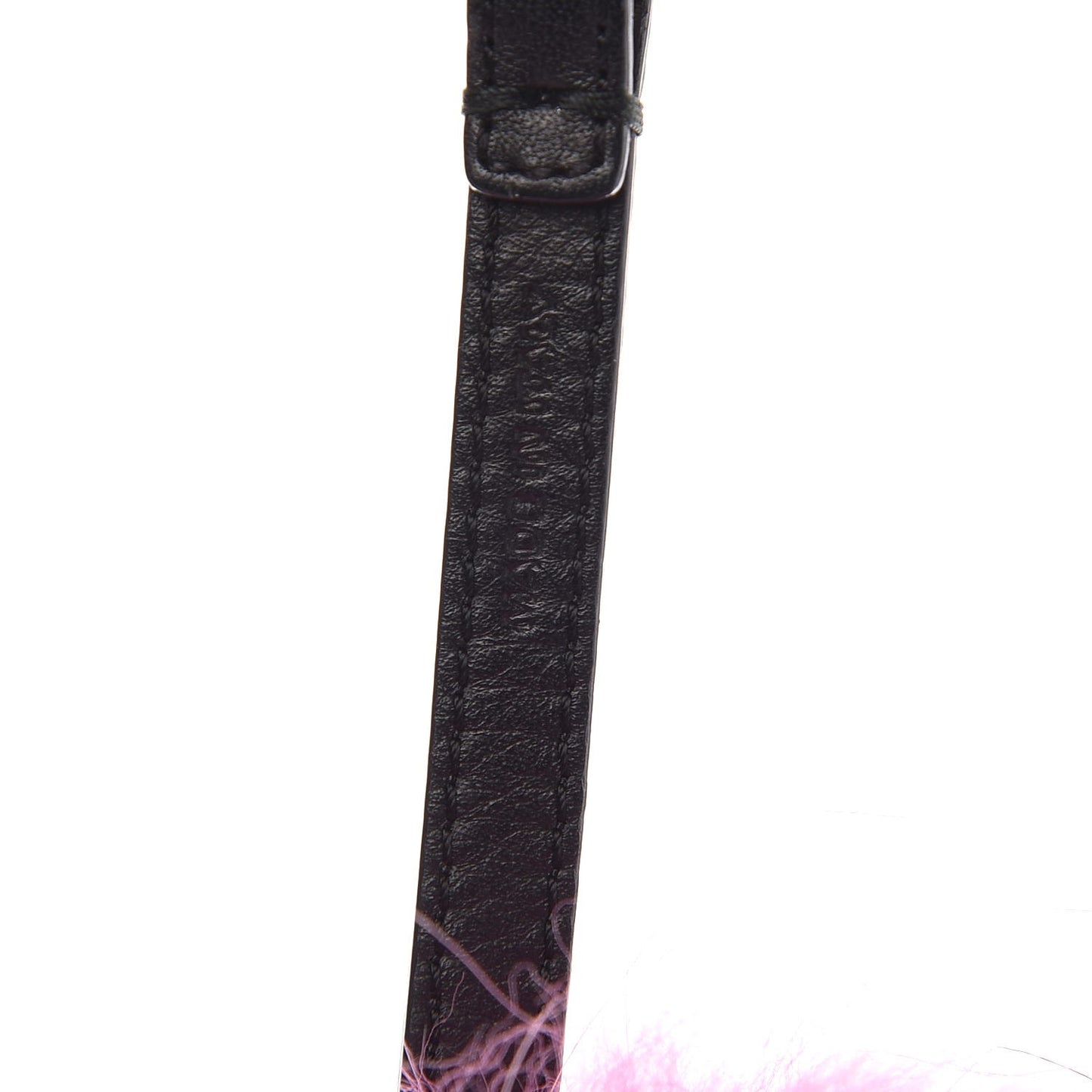 Fox Fur Shearling Crystal Tria Monster Bag Bug Charm Bubblegum