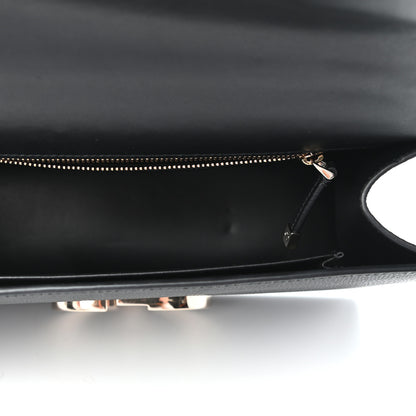 Christian Dior Grained Calfskin Embossed 30 Montaigne Chain Flap Bag Black 5 of 9
