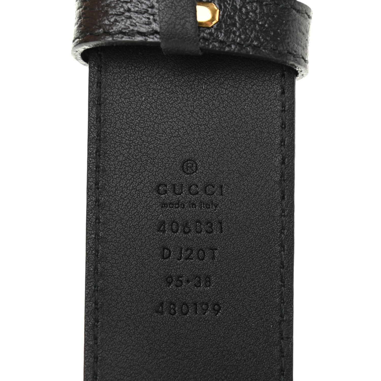 Gucci Textured Calfskin Double G 40mm Belt 95 38 Black 3 of 5