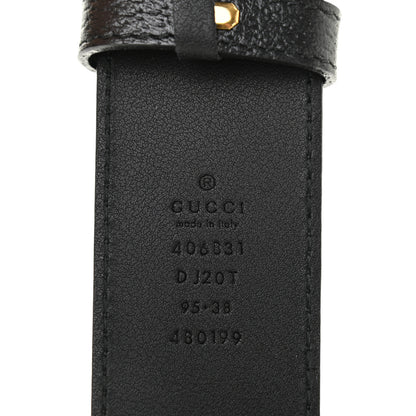 Gucci Textured Calfskin Double G 40mm Belt 95 38 Black 3 of 5