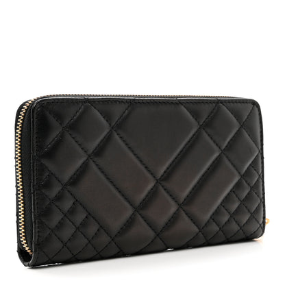 Versace Nappa Quilted Icon Zip Around Wallet Black 3 of 6