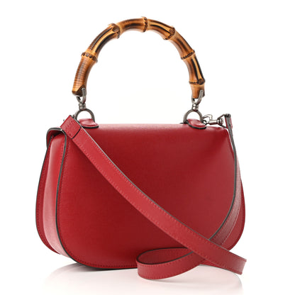 Gucci Shangai Calfskin Small Classic Bamboo Top Handle Bag Romantic Cerise 2 of 12