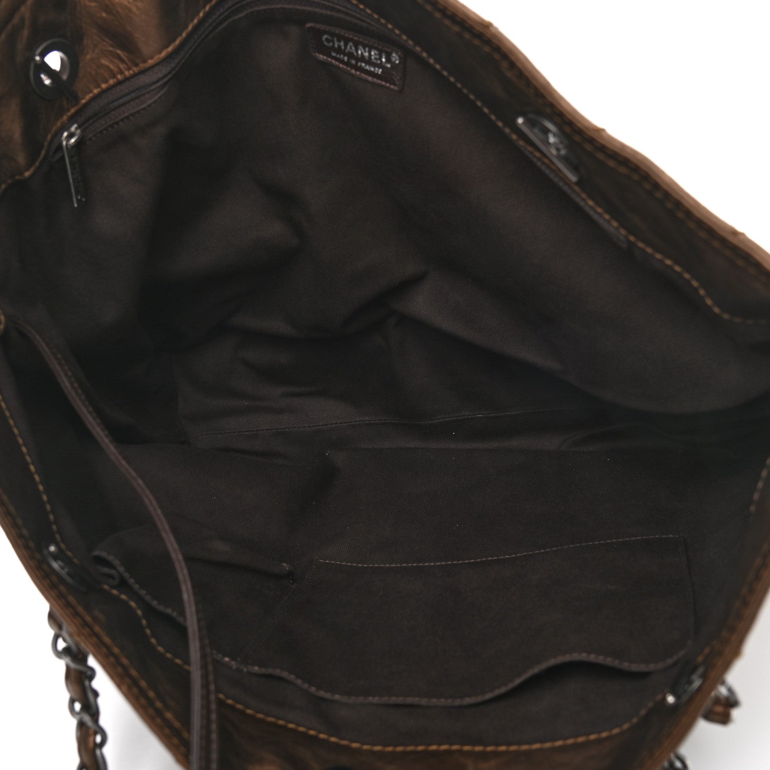 Chanel Metallic Aged Calfskin Large Shopping In Moscow Tote Bronze 5 of 9