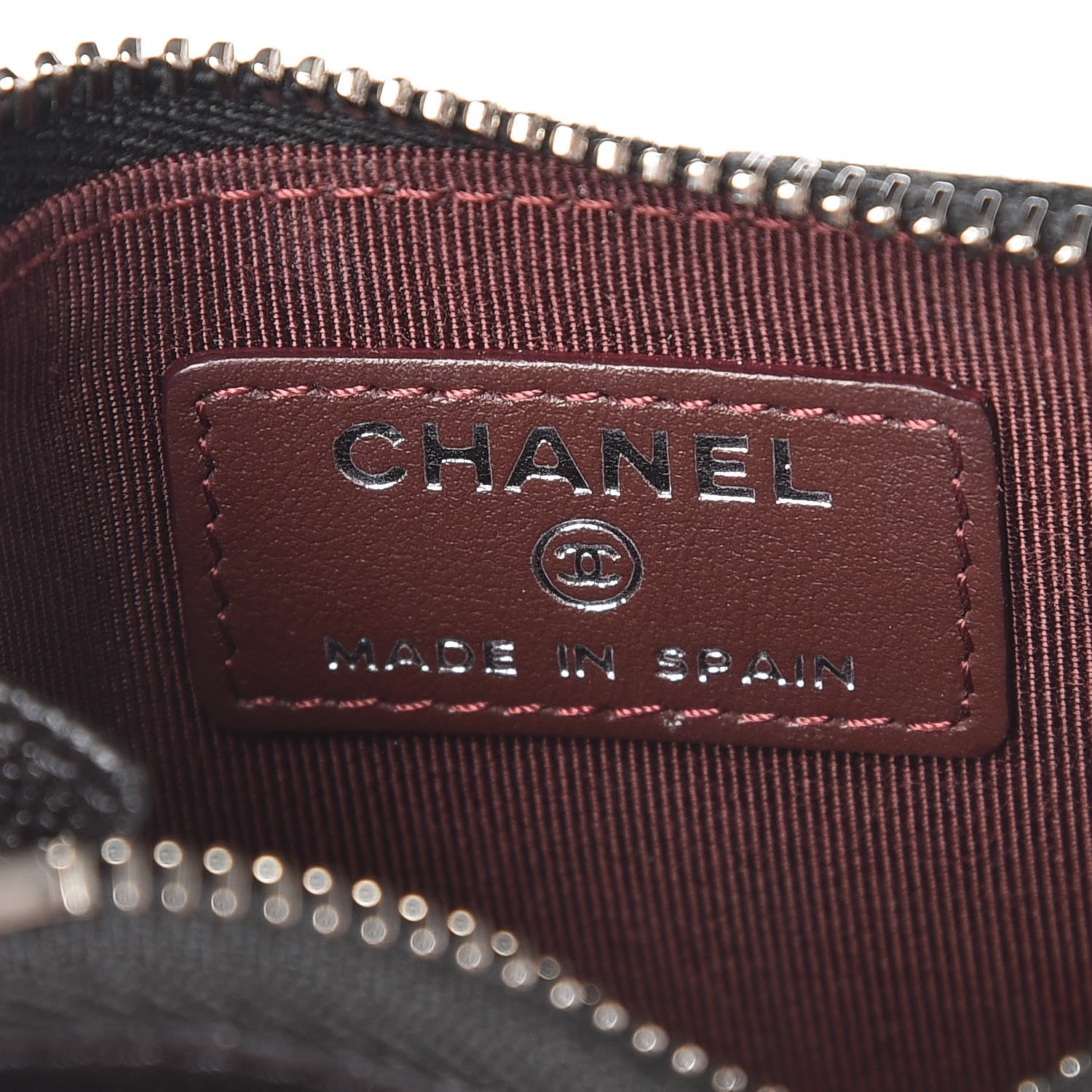 Chanel Caviar Quilted CC Zip Card Holder Black 6 of 7