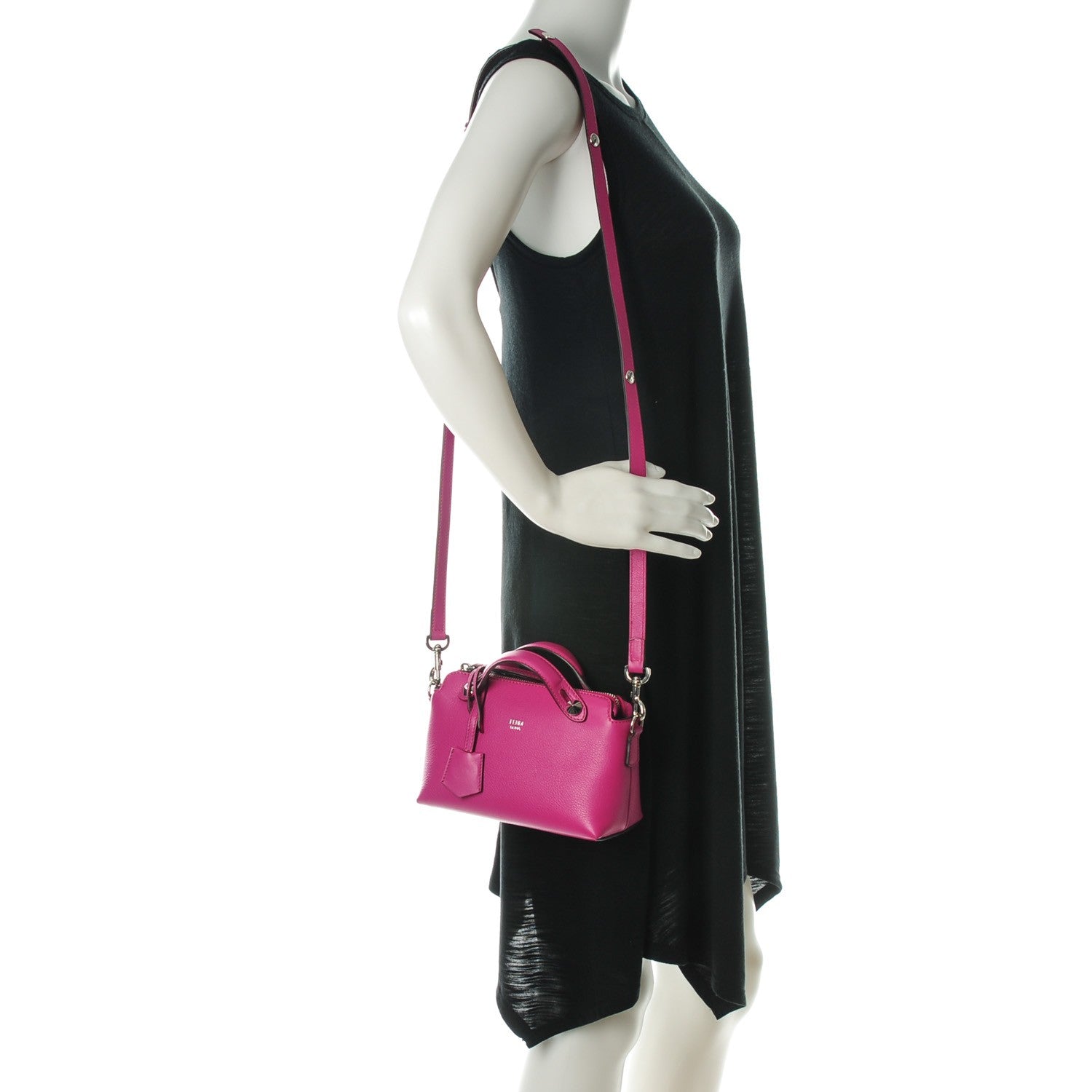 Fendi Vitello Dolce Mini By The Way Boston Bag Magenta 2 of 8