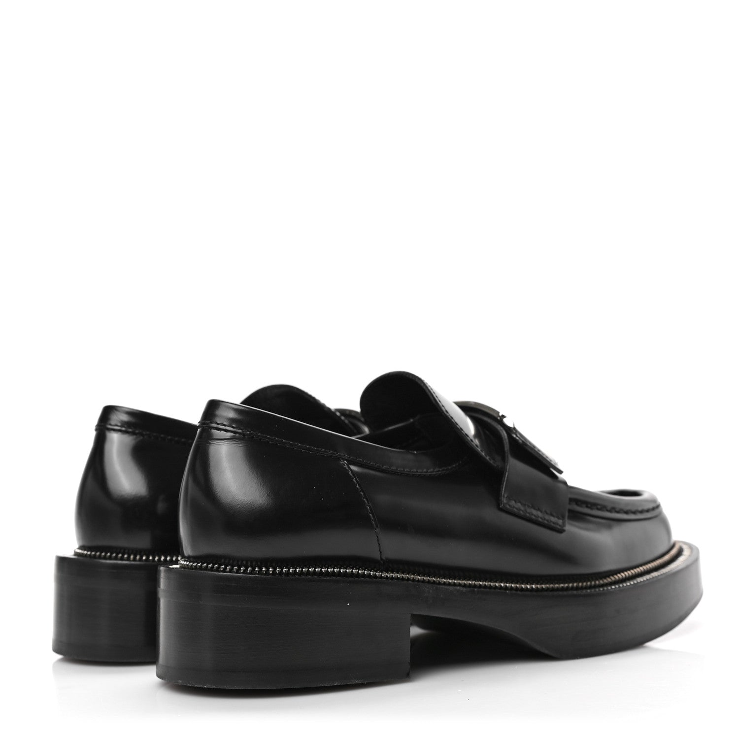 Louis Vuitton Smooth Calfskin LV Academy Loafers 36 Black 4 of 7