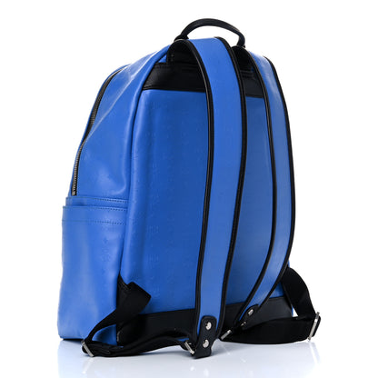 MCM Calfskin Visetos Diamond Print Backpack Blue 3 of 15