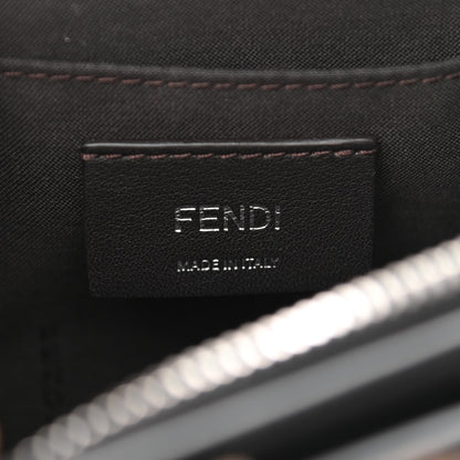 Fendi Vitello Dolce Bi-Color FF 1974 Embossed Mini By The Way Boston Bag Black Maya 7 of 12