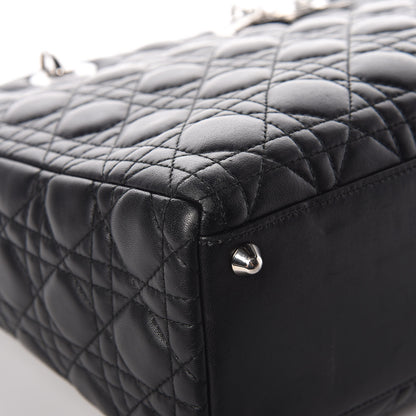 Christian Dior Lambskin Cannage Large Lady Dior Black 8 of 12