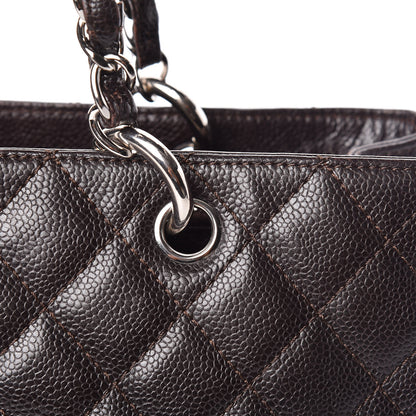 Chanel Caviar Quilted Grand Shopping Tote GST Dark Brown 25 of 26