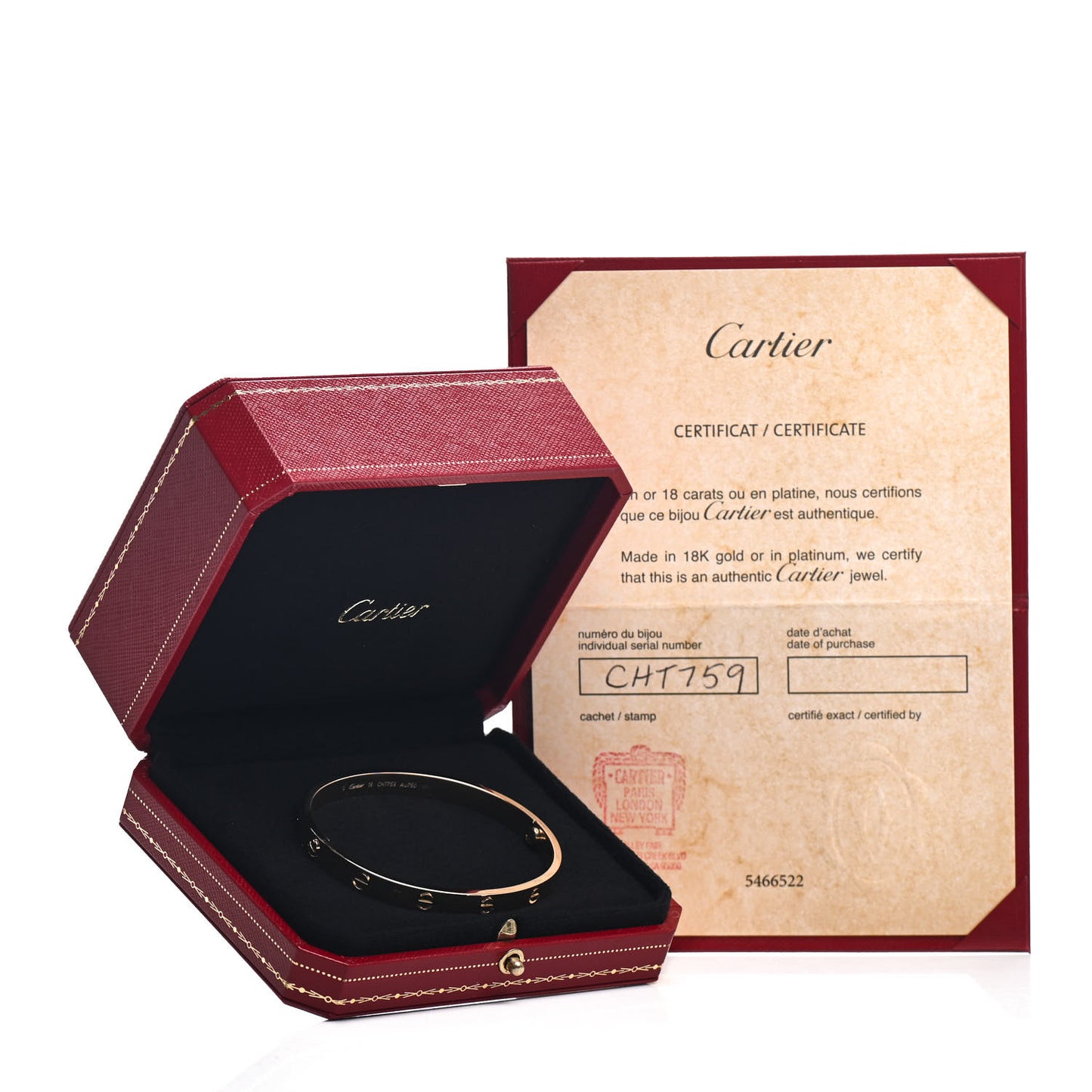 18K Yellow Gold LOVE Bracelet 18