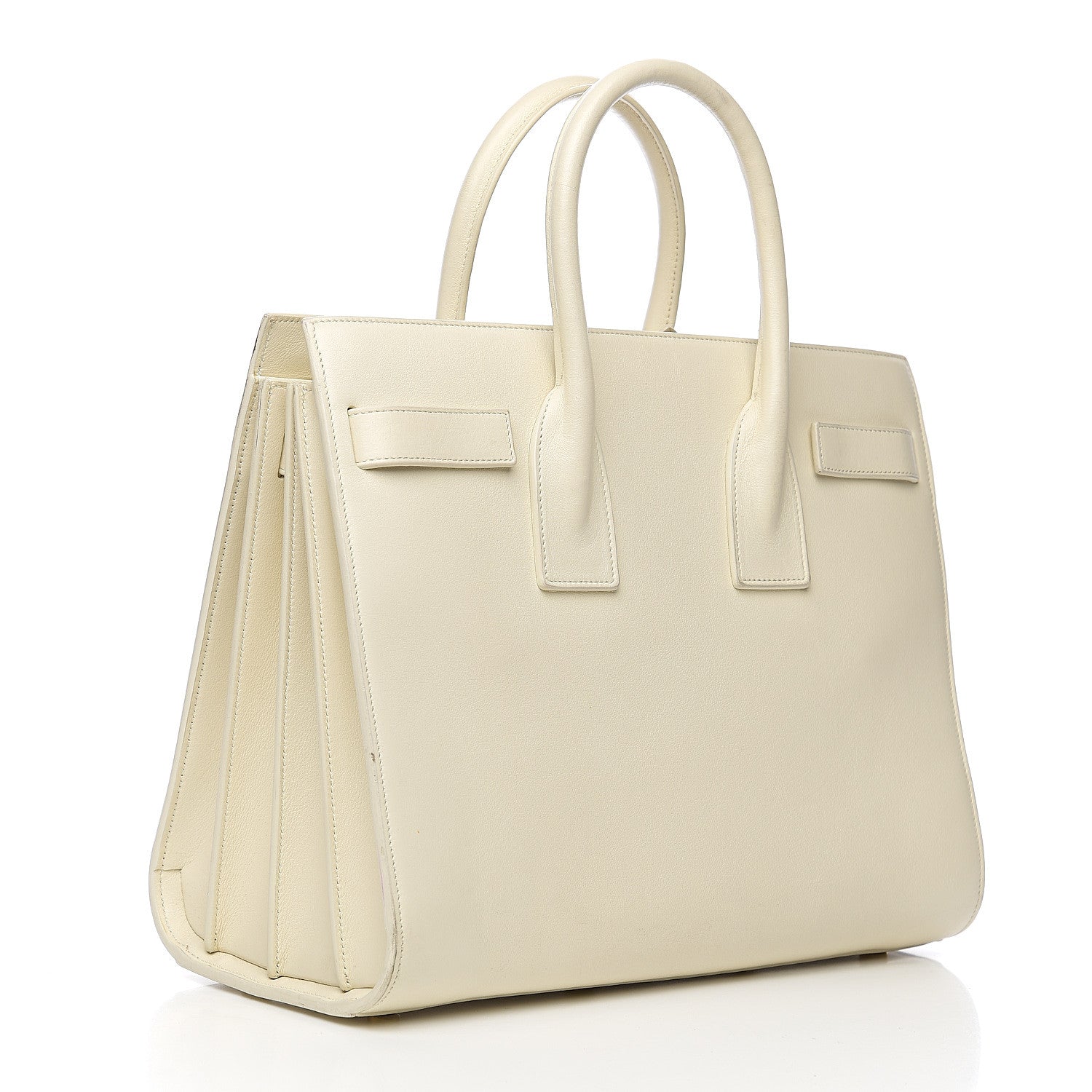 Saint Laurent Grained Calfskin Small Sac De Jour Dove White 2 of 9