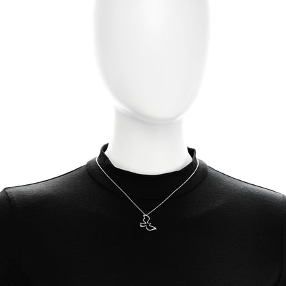 Tiffany Sterling Silver Paloma Picasso Dove Pendant Necklace 2 of 6