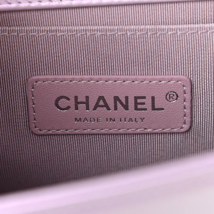 Chanel Iridescent Lambskin Chevron Quilted Medium Boy Flap Purple 5 of 11
