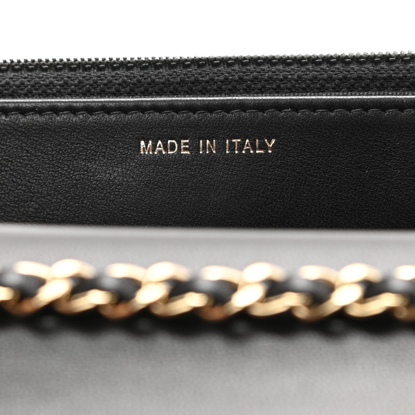 Lambskin Quilted Trendy CC Wallet On Chain WOC Black