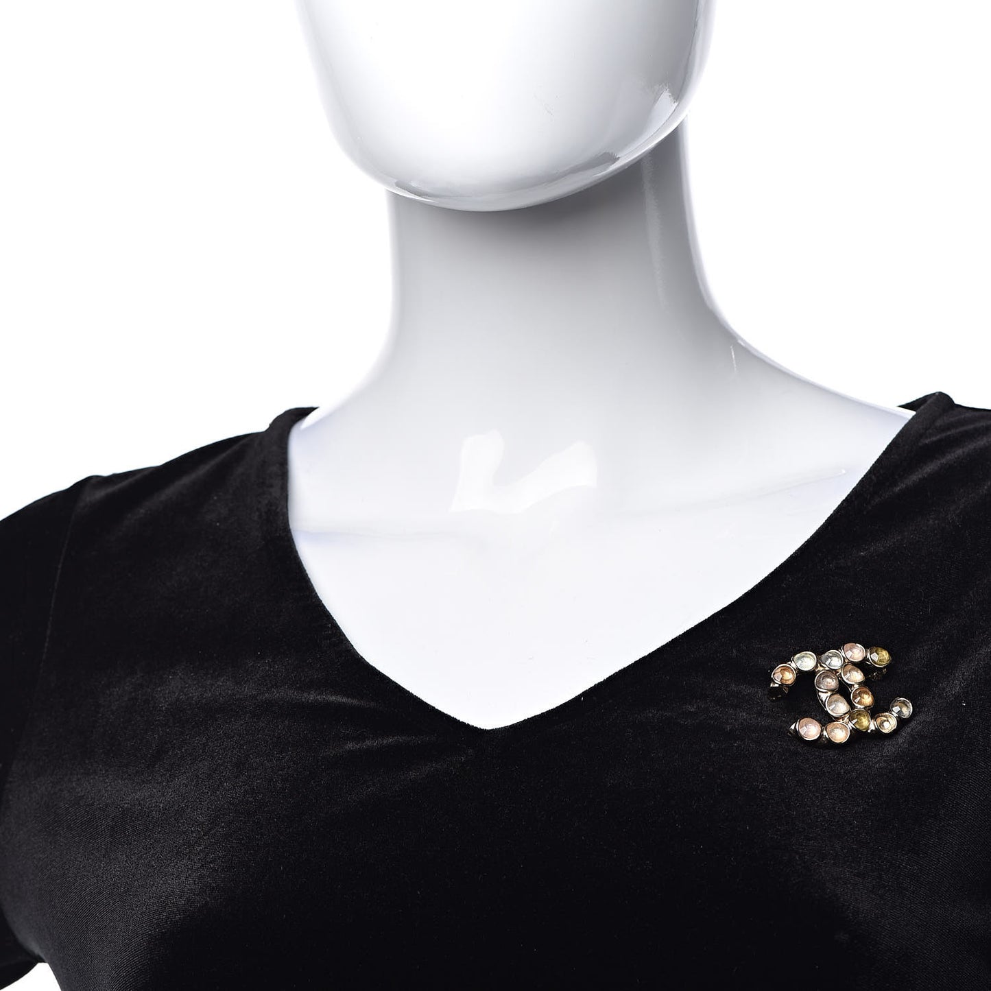 Resin CC Brooch Gold