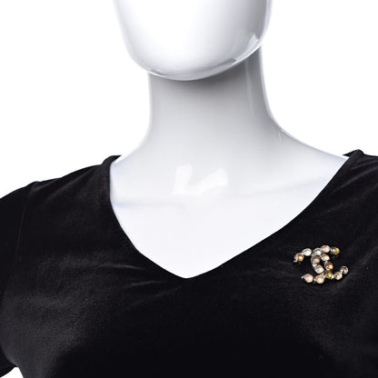 Chanel Resin CC Brooch Gold 2 of 6