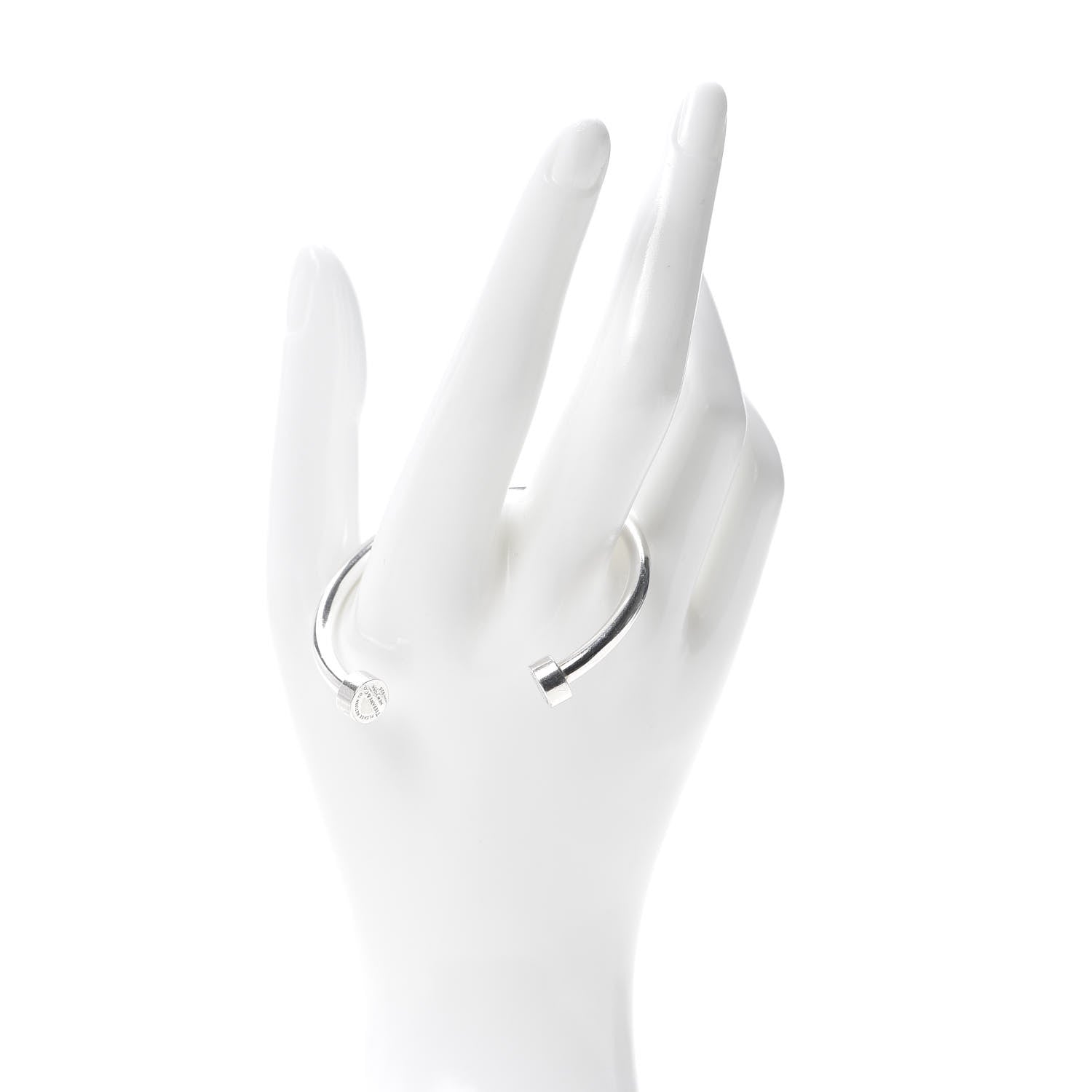 Tiffany Sterling Silver Return to Narrow Circle Edge Cuff Bracelet 2 of 5