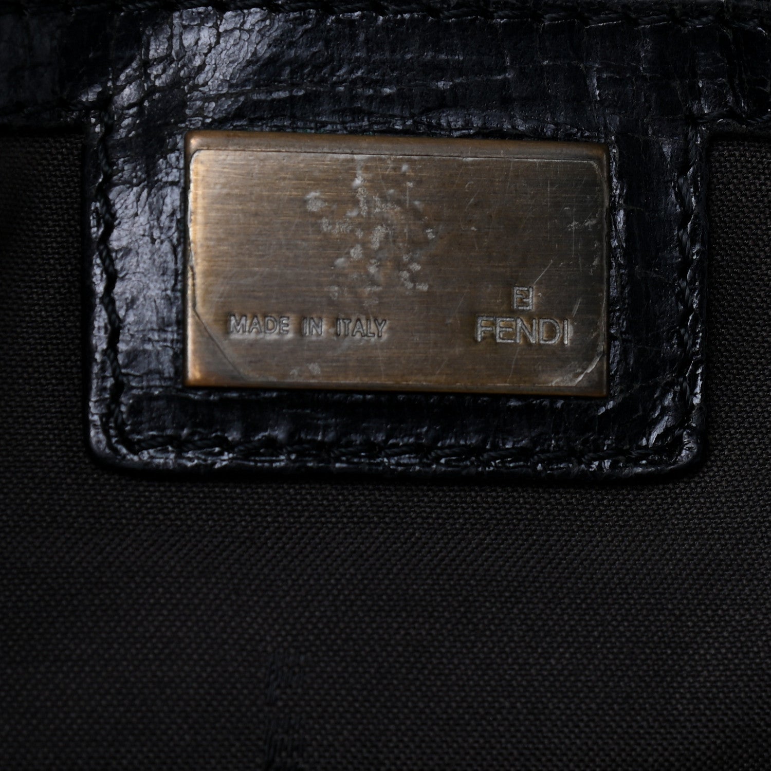 Fendi Distressed Lambskin Large Bag De Jour Tote Black 6 of 13