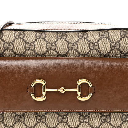 Gucci GG Supreme Monogram Small Horsebit 1955 Shoulder Bag Beige Brown Sugar 8 of 11