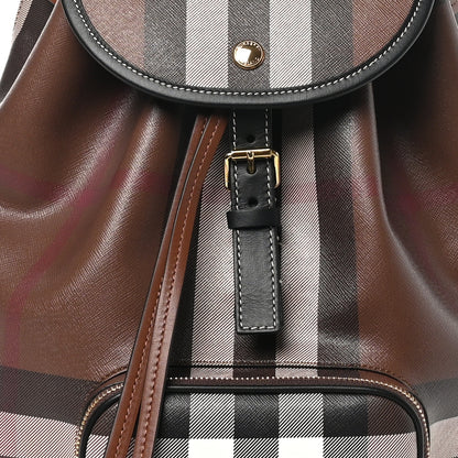 Burberry E-Canvas Check Backpack Dark Birch Brown 7 of 9