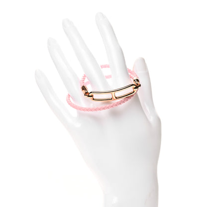 Hermes Swift Roulis Double Tour Bracelet T3 Rose Sakura 2 of 5