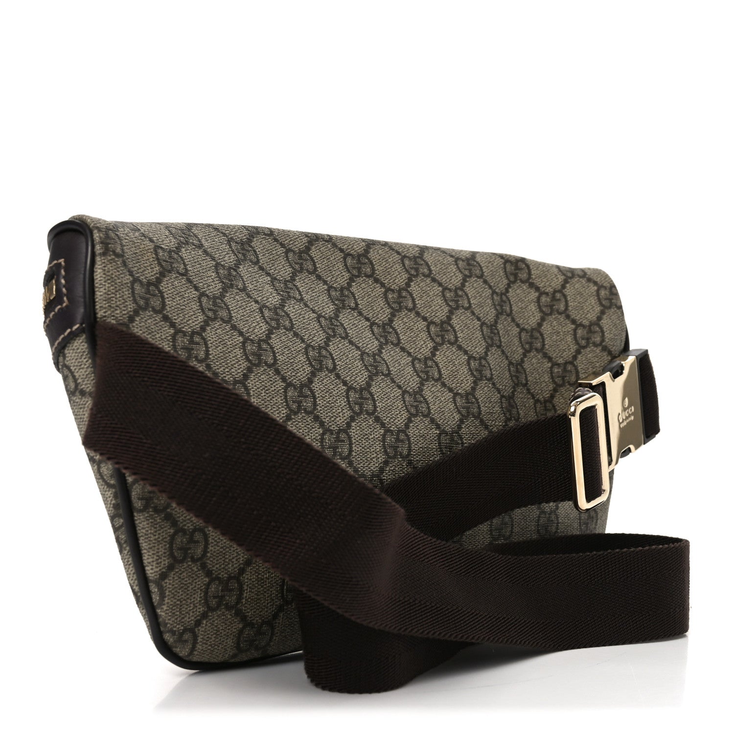 Gucci GG Supreme Monogram Belt Bag Dark Brown 2 of 9