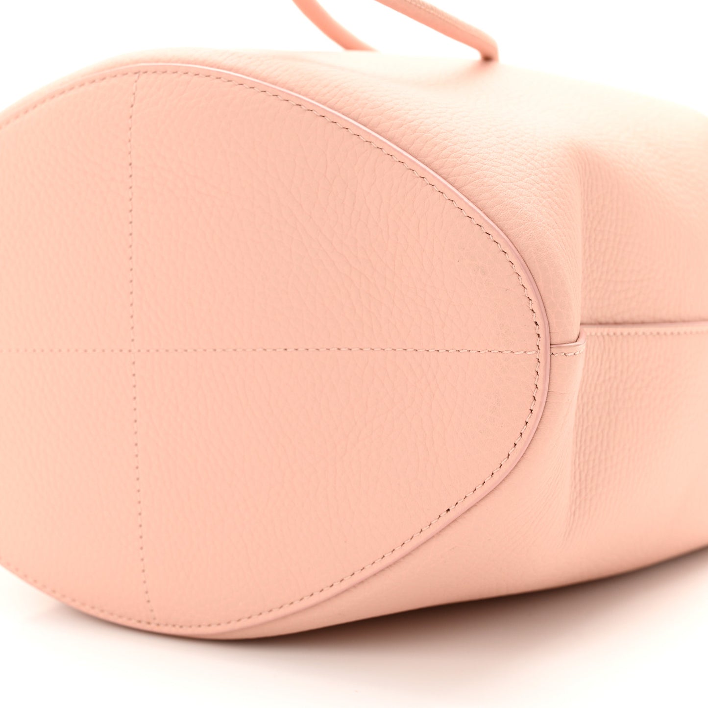 Grainy Calfskin Small TB Bucket Bag Dusty Pink