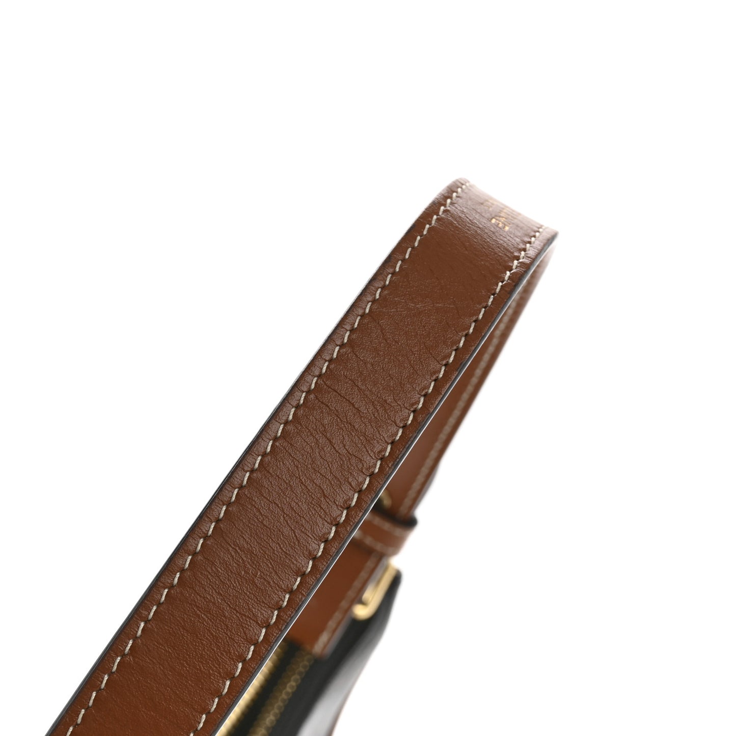 Triomphe Canvas Calfskin Ava Shoulder Bag Tan