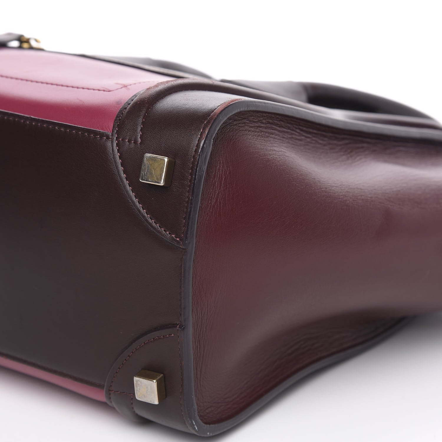 Celine Satin Calfskin Mini Tri-Color Luggage Purple Orchid 7 of 14