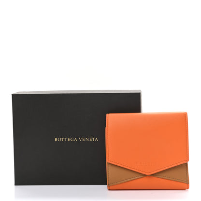 Bottega Veneta Bi-Color Trifold Wallet Orange 7 of 7