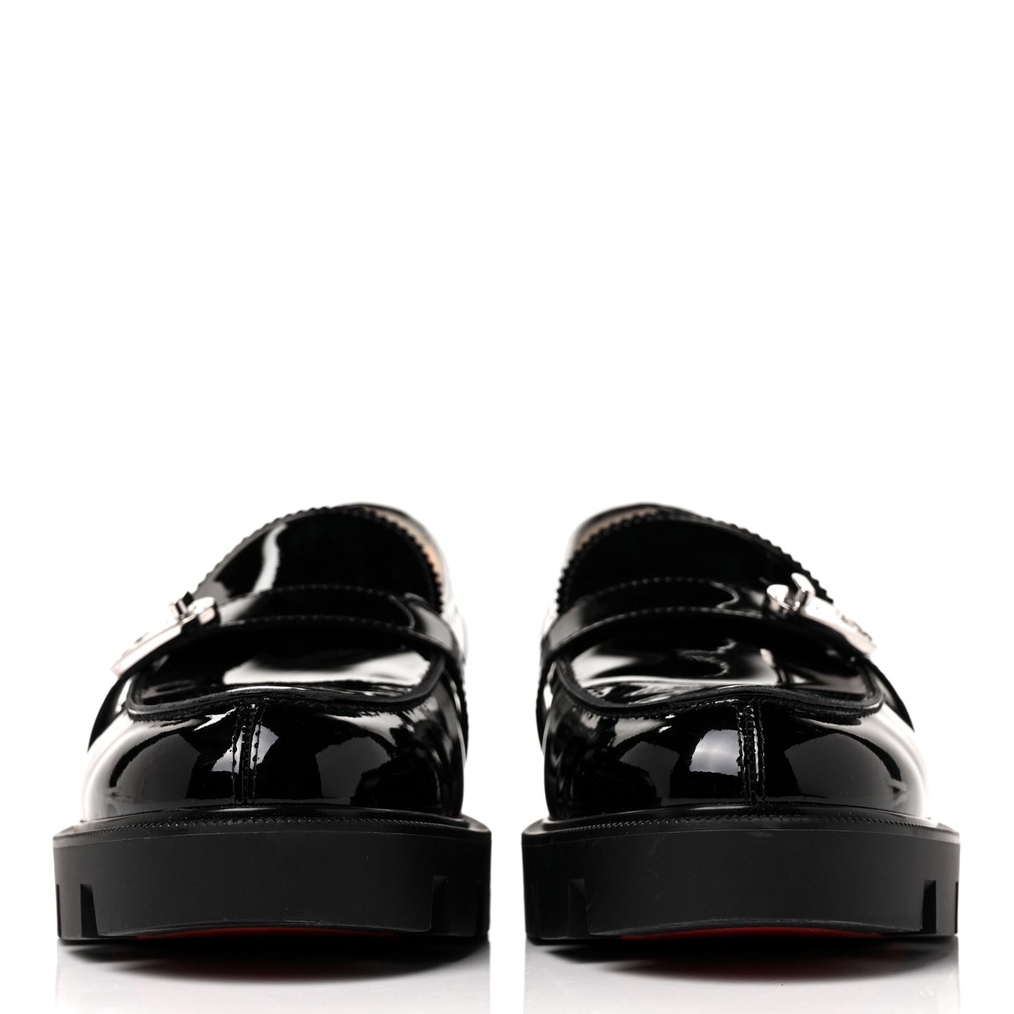 Patent Lock Woody Loafers 38.5 Black