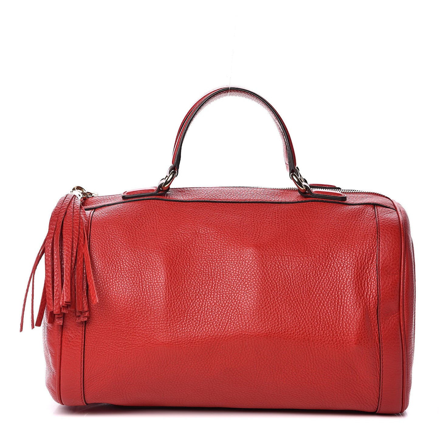 Pebbled Calfskin Medium Soho Boston Red
