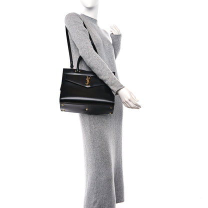 Saint Laurent Shiny Calfskin Medium Uptown Tote Black 3 of 10