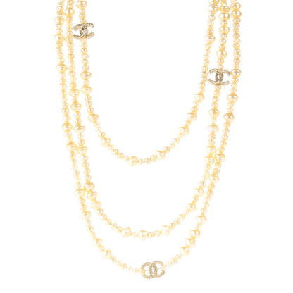 Chanel Irregular Pearl CC Multi Strand Necklace Gold 1 of 5