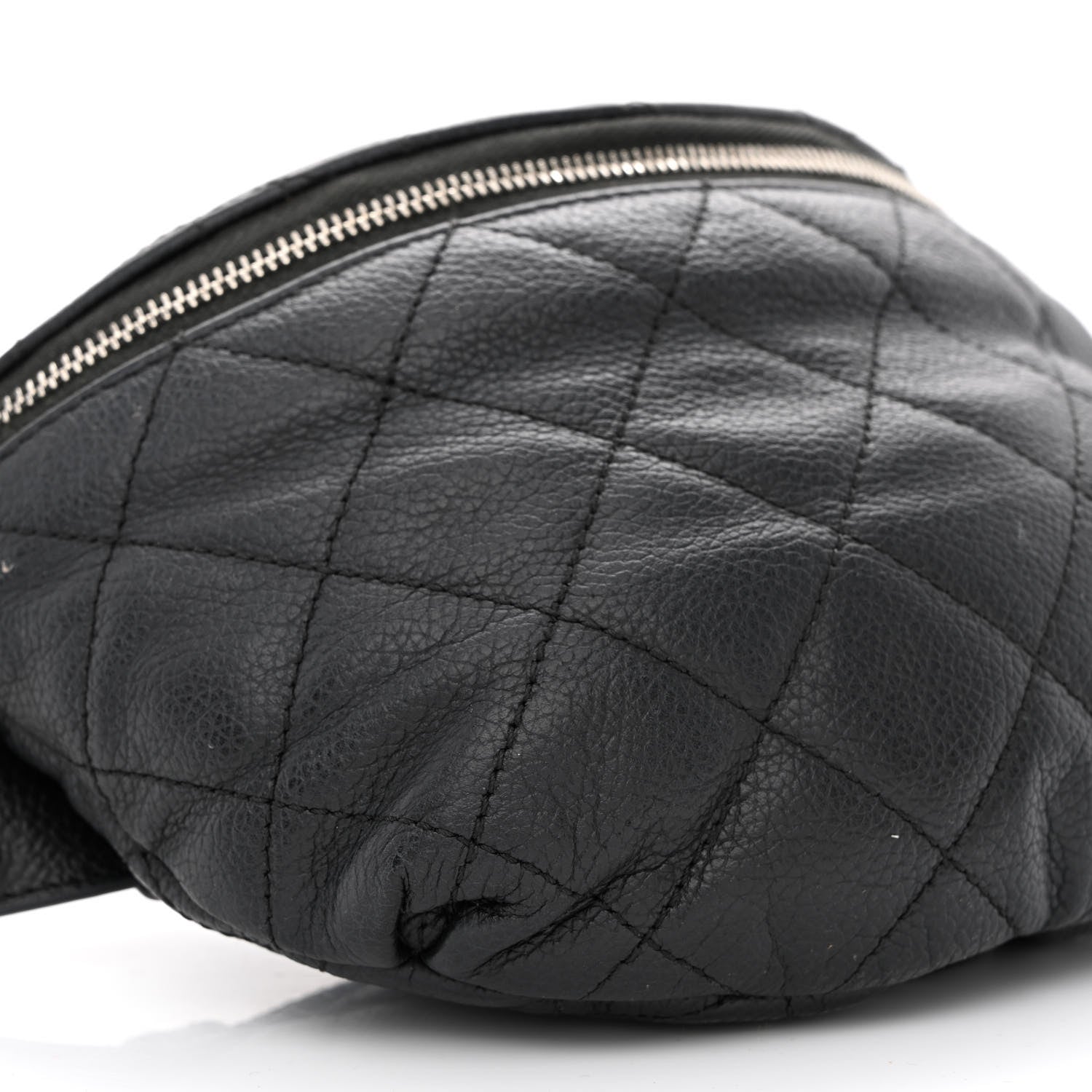 Chanel Grained Calfskin Quilted Waist Belt Bag Black 10 of 11