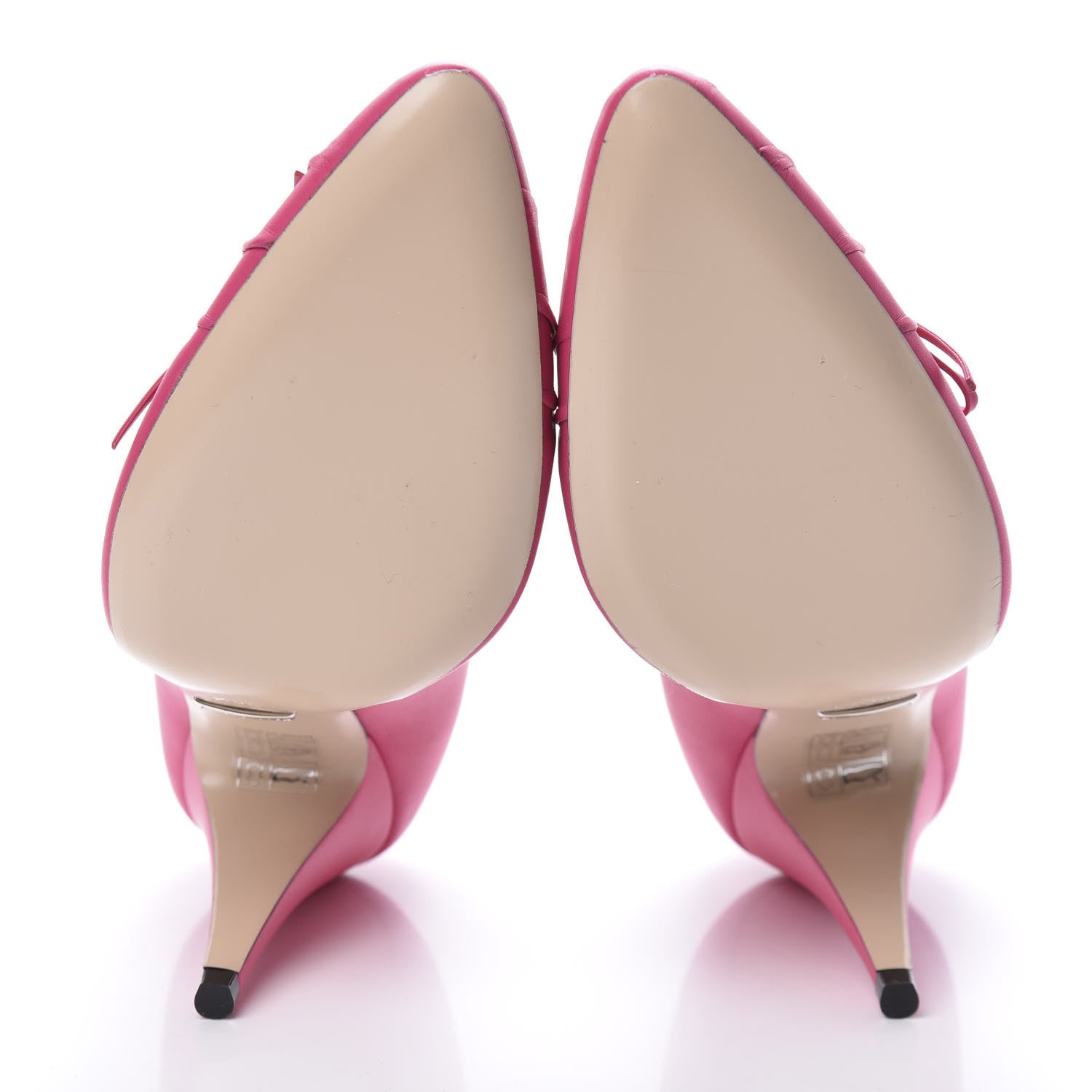 Gucci Nappa Bow High Heel Pumps 38.5 Bright Fuxia 6 of 12