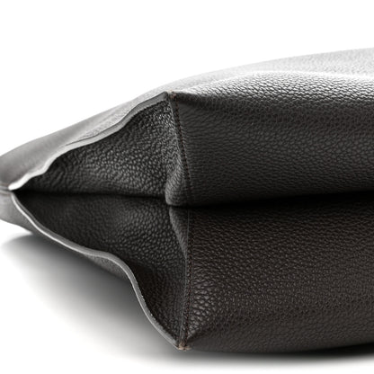 Tom Ford Pebbled Calfskin Large Alix Padlock Zip Hobo Bag Dark Brown 10 of 13