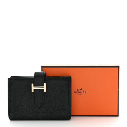 Hermes Chevre Mysore Mini Bearn Wallet Black 15 of 15