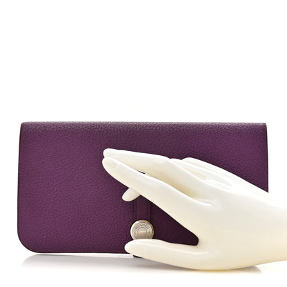 Hermes Togo Dogon Recto Verso Wallet Violet 2 of 14