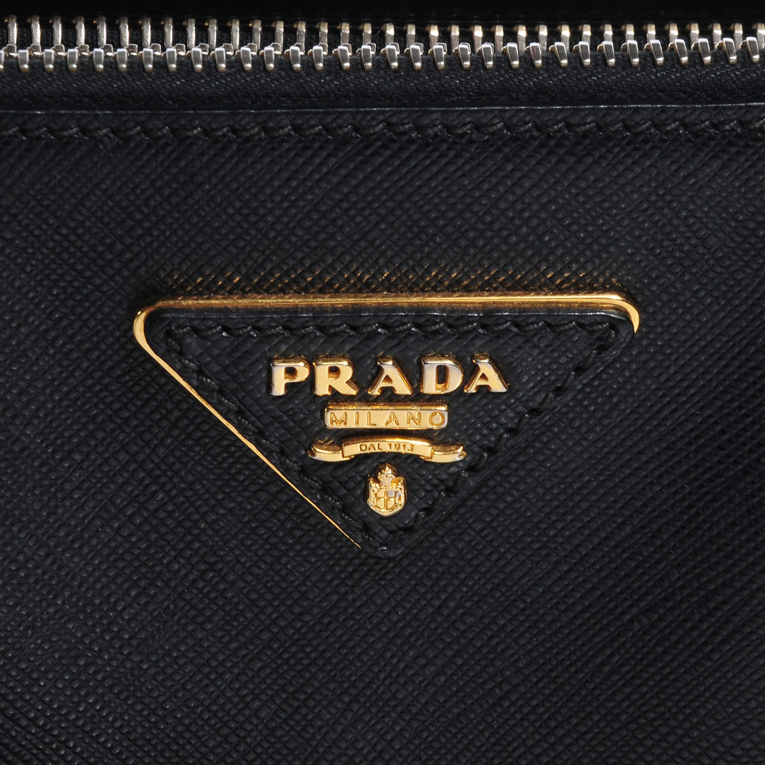 Prada Saffiano Lux Double Zip Medium Tote Nero Black 5 of 10