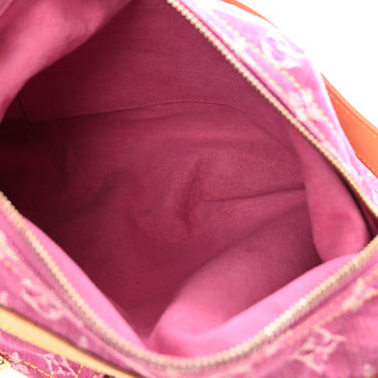 Louis Vuitton Denim Baggy PM Fuchsia 6 of 9