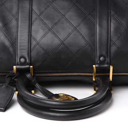 Chanel Calfskin Stitched CC Boston Black 13 of 13